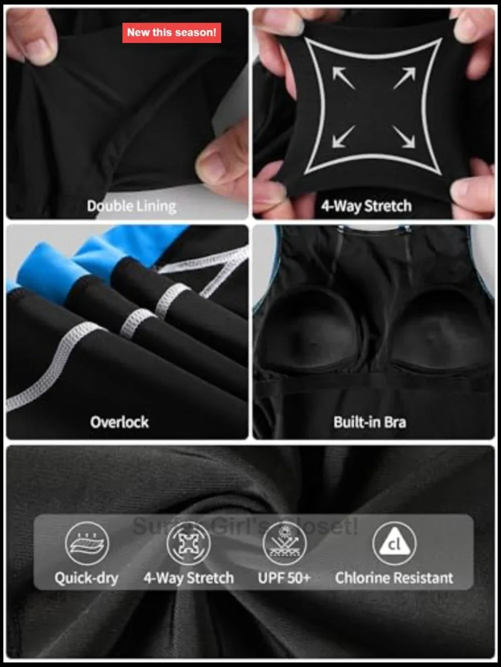 Athletic One Piece Swimsuit with Built-In Cups Racerback Training Swimwear